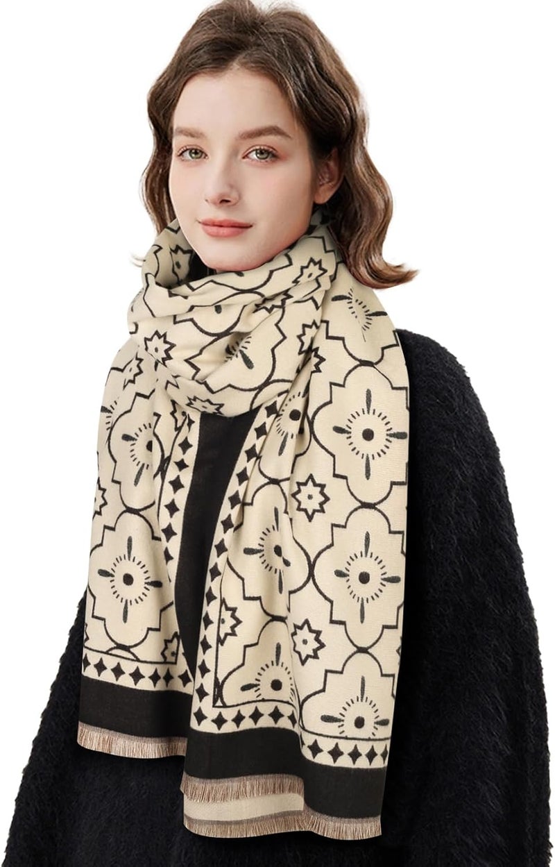 EXTREE Scarfs for Women Pashmina Silky Shawl Wrap for Evening Dressing Blanket Open Front Poncho Cape - Image 5